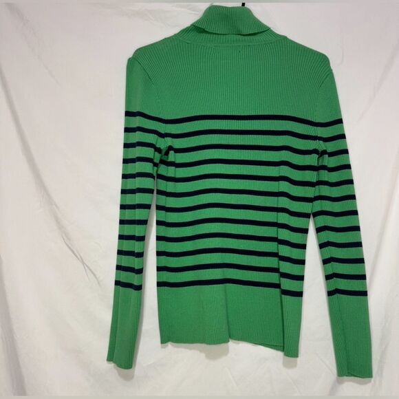 Green and Blue Striped Ralph Lauren Sweater Size L - Picture 4 of 6